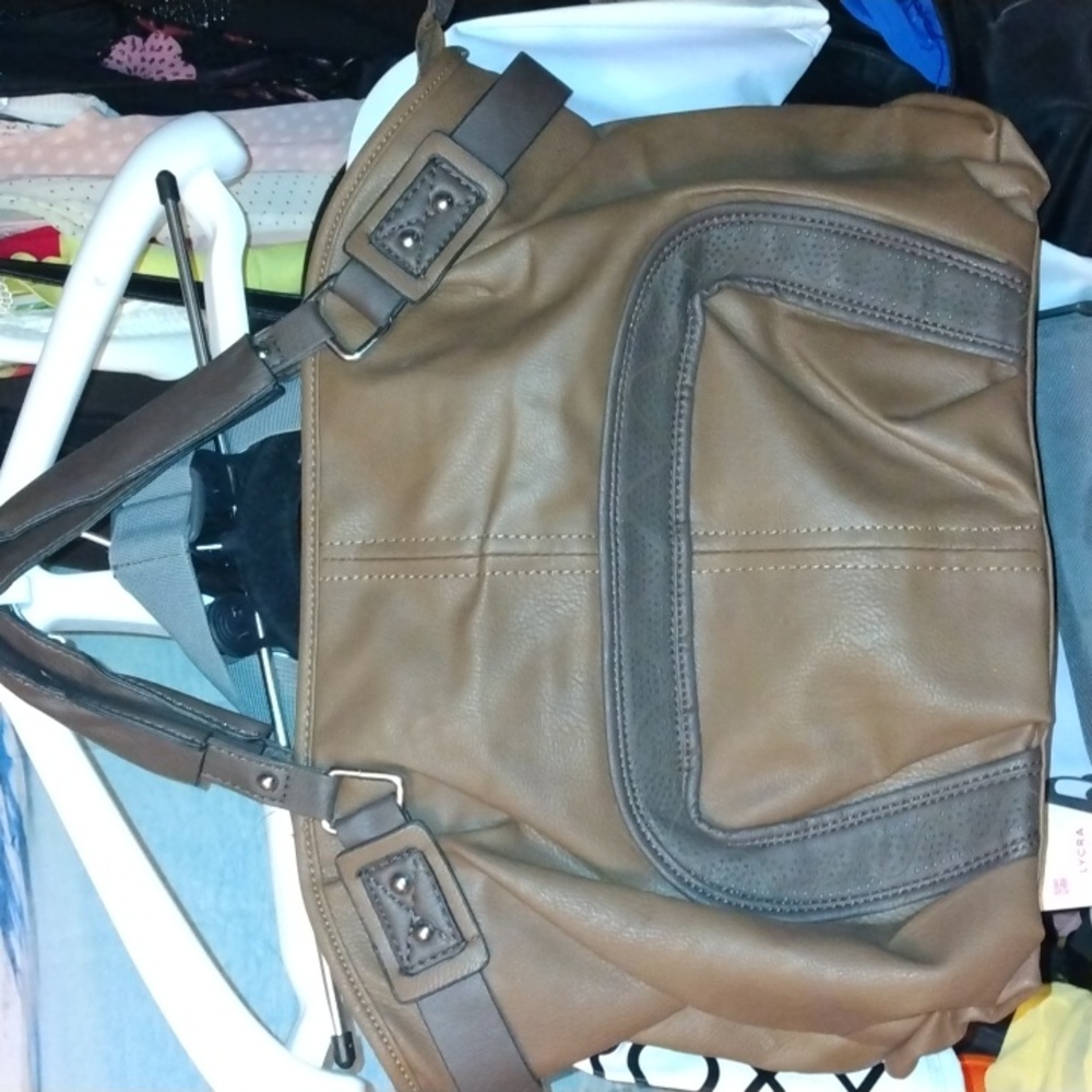 Shag wear women's brown/Tan shoulder purse New